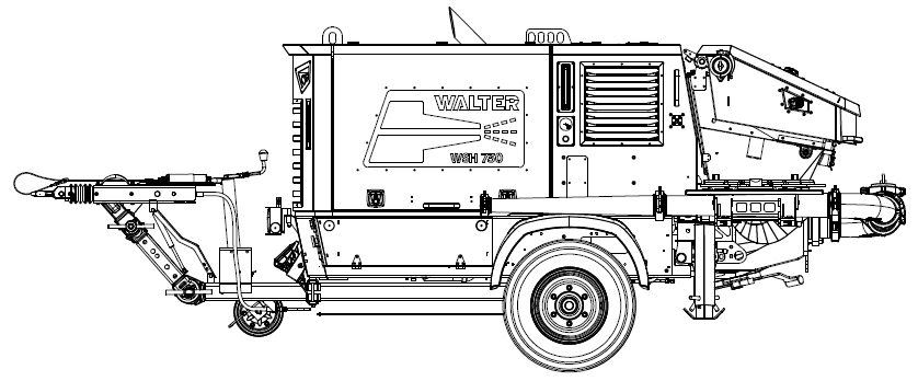 Betonspritzanlage WSH 730 FD (Fahrbar Diesel)_Vorne